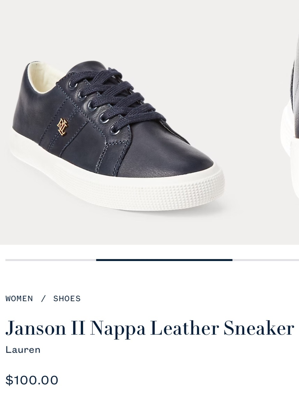 Janson II Nappa Leather Sneaker - Navy